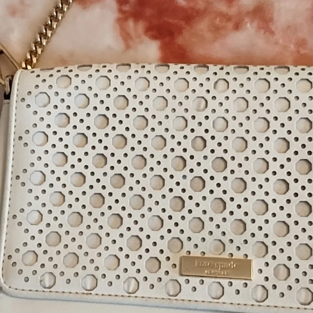 Kate Spade NY White Perforated Bag